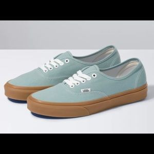 Vans Light Blue and Brown Sneakers